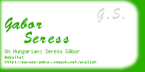 gabor seress business card